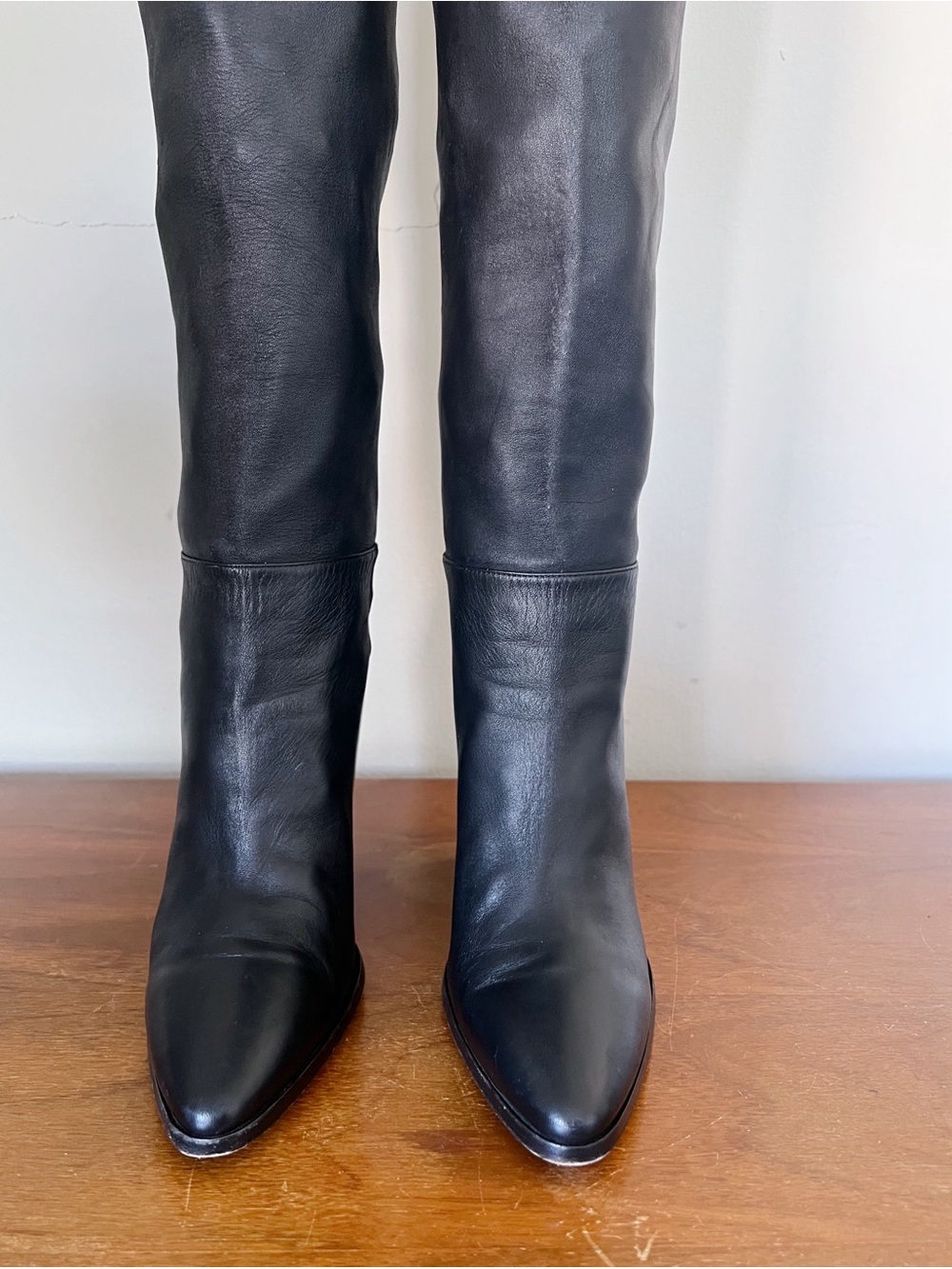 FRAME • Le Mulholland Over The Knee Boot black nappa leather OTK high heel tall - Picture 5 of 16